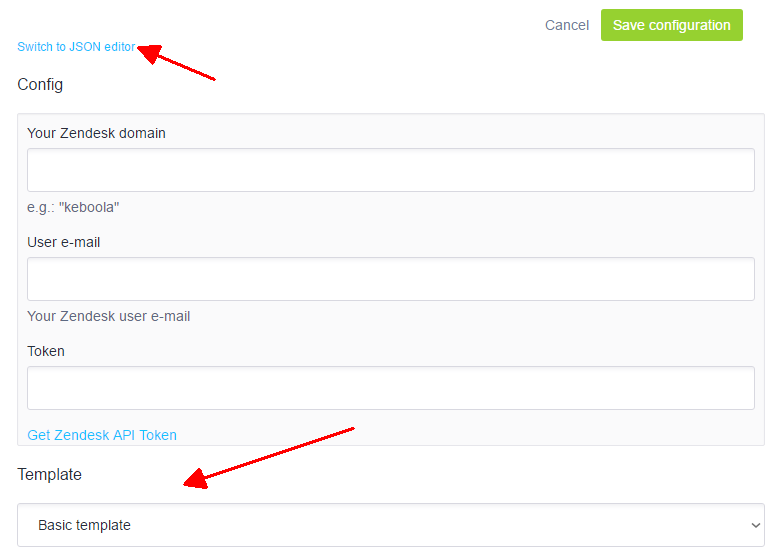 Screenshot - Generic templates UI